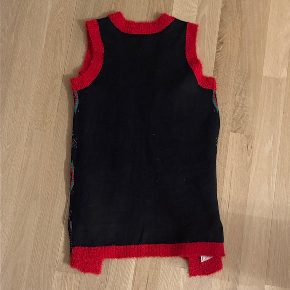 Festive Red and Black Holiday Sweater Vest - Picture 4 of 4